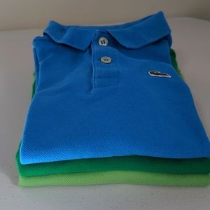 3 Lacoste boys polo shirts